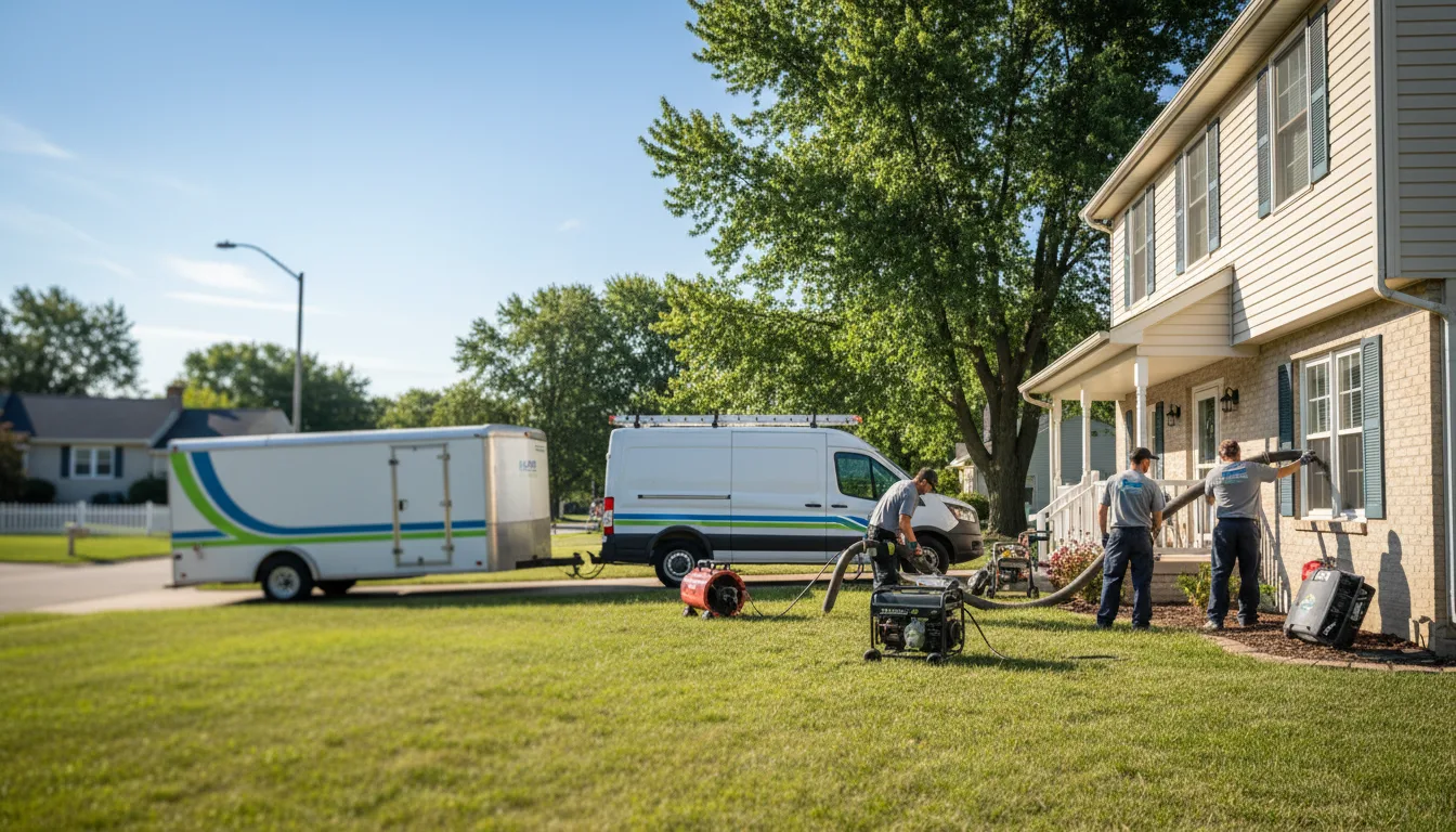 Flooded Basement Restoration And Cleanup With Repair in Davenport, IA near me